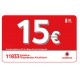 Vodafone top up card 15€